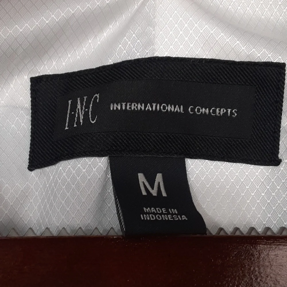 INC International Concepts Light Blue Linen Blazer Jacket